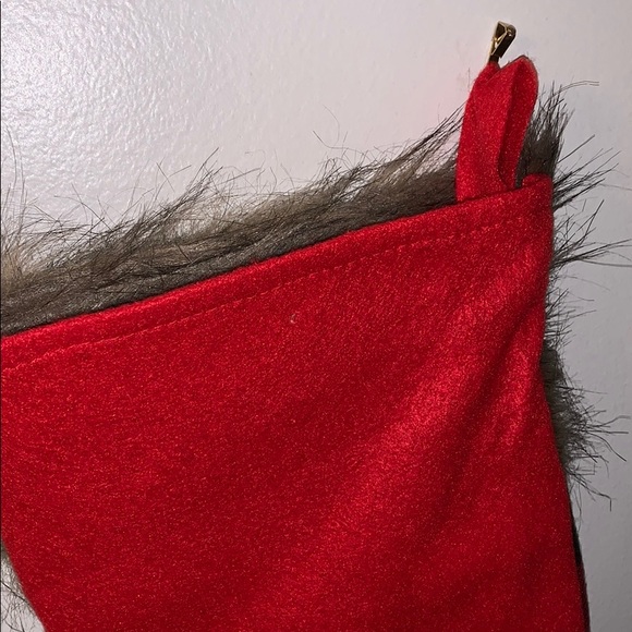 Personalized buffalo check stocking with faux fur - Picture 4 of 4